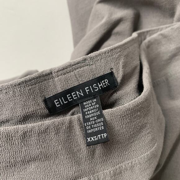 Eileen Fisher Pants Women Petite XXS Gray Pull On Stretch Crepe Straight 23.5 - Picture 4 of 9